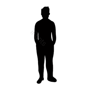 手绘 黑色 站立 男孩 男生 成功 成功人士 西装