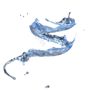 水 水珠 水花 液体 流体 立体 蓝色 旋转