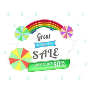 卡通 季节 销售 样式 雨伞 云朵 折扣 雨滴