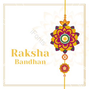 方形 创意 印度 兄弟 姐妹 节日 边框 raksha