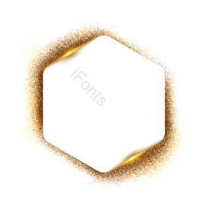 散落 金色 散粉 六边形 边框 金粉 闪亮 glitter