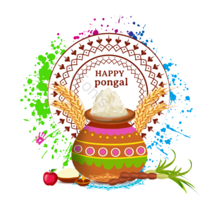 快乐 印度 丰收 节日 罐子 装饰 makar sankranti