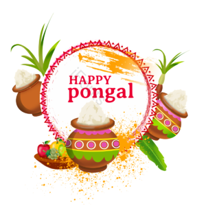 开心 印度 丰收节 插图 pongal makar sankranti lohri