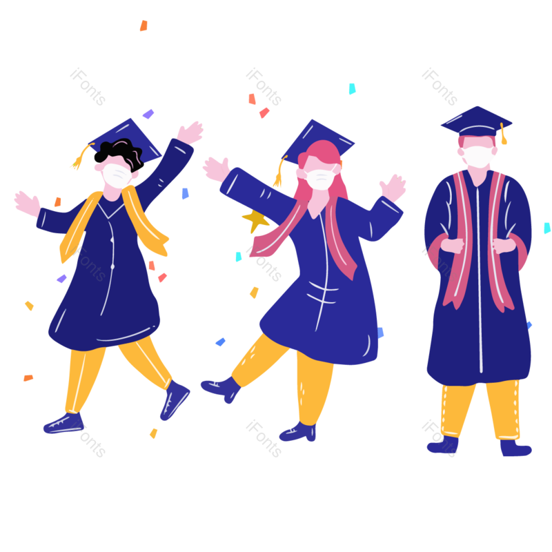 卡通图片,教育元素,学生PNG,红色免抠素材