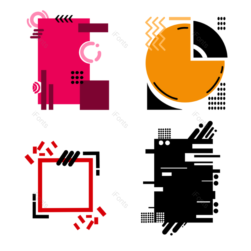 标签图片,抽象元素,商业PNG,海报免抠素材