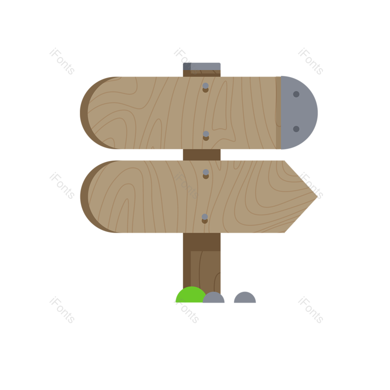 元素图片,简约元素,金属纹理PNG,小草免抠素材