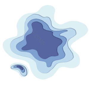 蓝色 动感 海浪 剪纸 潮水 水 波浪 清爽