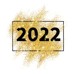 黑色 边框 2022 豪华 金粉 插画 新年 新年快乐