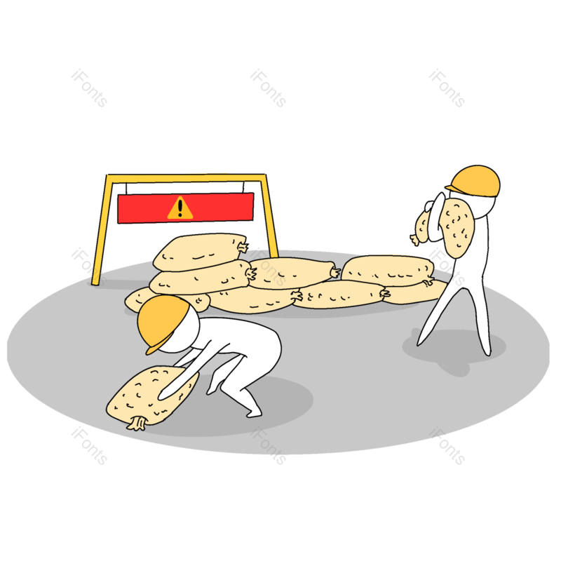合作图片,线性元素,团队PNG,手绘风格免抠素材