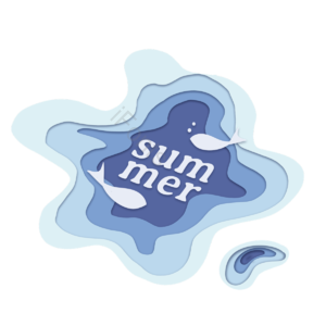 海浪 创意 卡通 剪纸 大自然 浪花 手绘 简洁