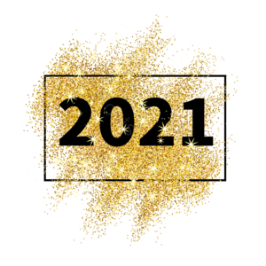 2021 金粉 黑色 边框 元素 亮片 新年 新年快乐