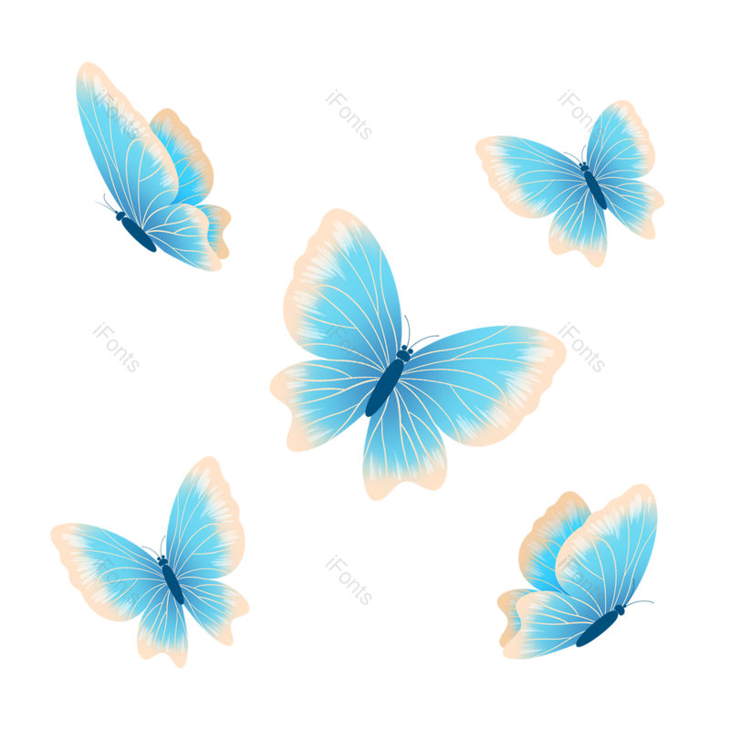 装饰图片,个性元素,蝴蝶PNG,流行免抠素材