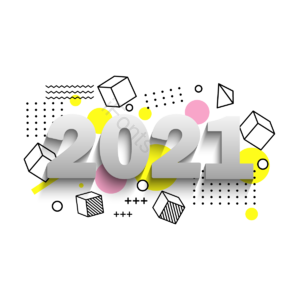 几何 元素 装饰 2021 新年快乐 灰色 渐变 线条