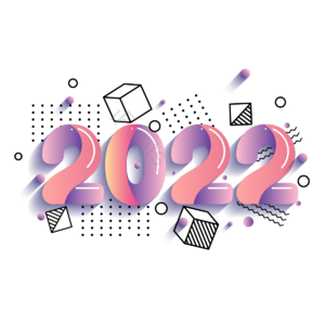 渐变 质感 2022 线条 几何 装饰 新年