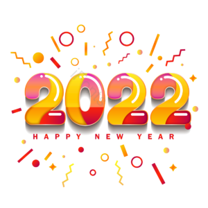 红色 黄色 2022 新年快乐 多彩的 果冻 质感 渐变