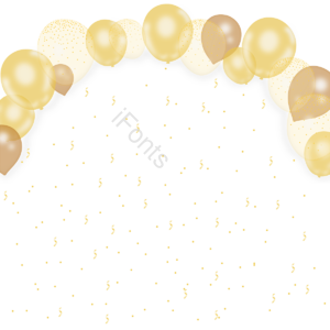 球 金色 金粉 生日 装饰 祝福 开心 漂浮
