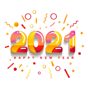 果冻 质感 渐变 新年快乐 2021 多彩的 新年