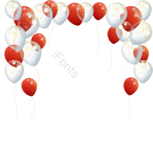 气球 红色 金色 生日 装饰 庆祝 幸福 漂浮
