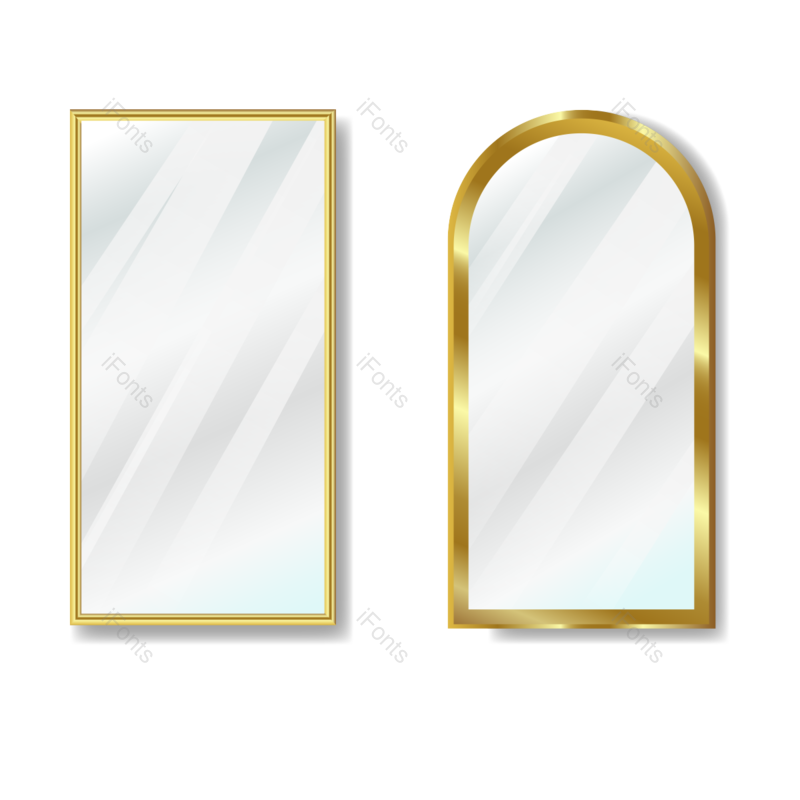 边框图片,金属质感元素,矩形PNG,金色免抠素材