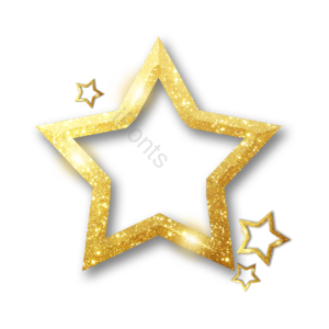 金粉 christmas star 闪亮 五角星 亮晶晶 立体感 金色