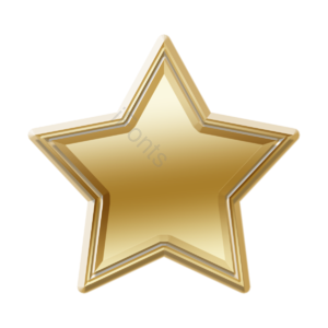 christmas star 立体感 金色 渐变 质感 手绘 五角星