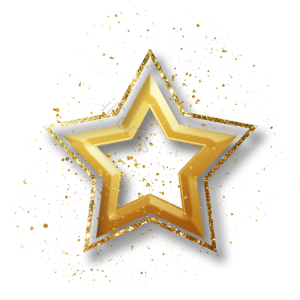 christmas star 亮晶晶 五角星 金色 立体感 金粉 镂空