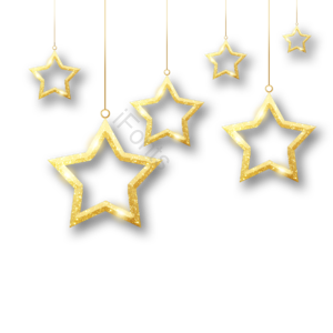 christmas star 闪亮 亮晶晶 五角星 金色 立体感 圣诞星星