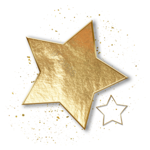 christmas star 闪亮 亮晶晶 五角星 金色 立体感 金粉