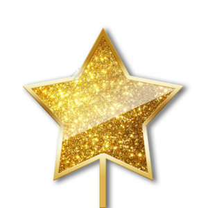 christmas star 闪亮 亮晶晶 五角星 立体感 金色 金粉