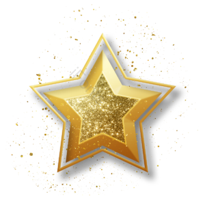 christmas star 金粉 闪亮 亮晶晶 五角星 立体感 金色