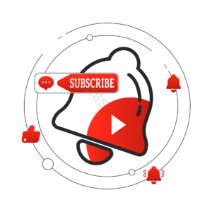 创意 简约 订阅 youtube 按钮 点击 通知 点赞