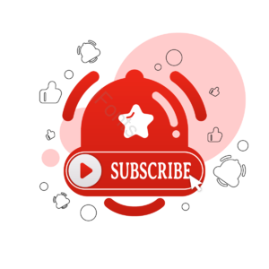 红色 youtube 通知 图标 订阅 按钮 点击 卡通