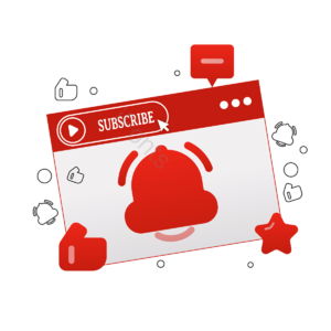 手绘 youtube 订阅 按钮 界面 通知 商业 点赞