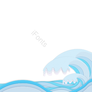 层次感 蓝色系 海洋 水花 剪纸 海浪 浪花 抽象