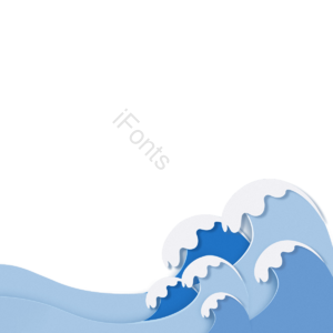 蓝色系 波浪 海洋 水花 剪纸 大海 海浪 浪花