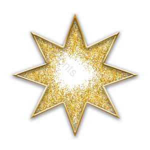 christmas star 立体感 八角星 多角星星 圣诞星星 金粉 闪耀