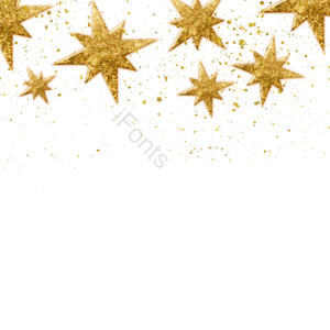 八角星 多角星星 圣诞星星 立体感 金色 金粉 闪耀 christmas
