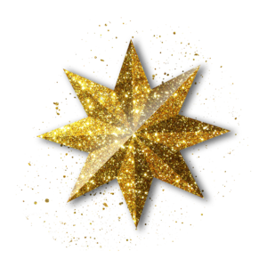 八角星 多角星星 圣诞星星 christmas star 金粉 闪耀 亮晶晶