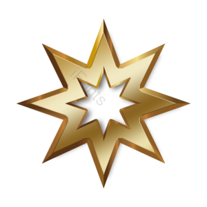 christmas star 八角星 多角星星 圣诞星星 立体感 金色 光泽感