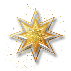 多角星星 圣诞星星 立体感 christmas star 闪耀 金色 亮晶晶