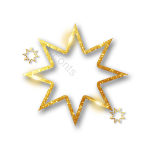 边框 镂空 金粉 闪耀 christmas star 八角星 多角星星