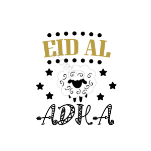 黄色 绵羊 月亮 黑色 svg 卡通 手绘 eid