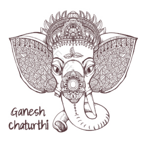 印度 ganesh chaturthi 神圣 加内什 民族 印度象 节日
