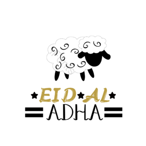 绵羊 月亮 黑色 黄色 svg 卡通 手绘 eid