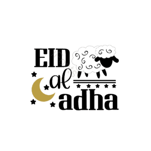 绵羊 月亮 黑色 黄色 svg 卡通 手绘 eid