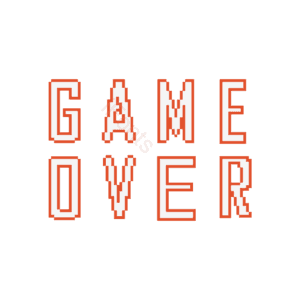 可爱 像素 game over 游戏 字体 卡通 艺术