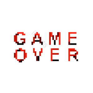 卡通 像素 game over 字体 提示 创意 彩色
