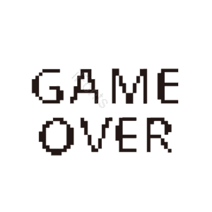 简单 像素 拼接 game over 游戏 字体 卡通