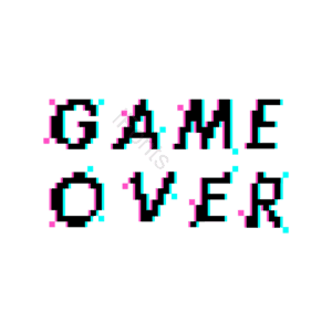 创意 几何 格子 像素 game over 字体 彩色