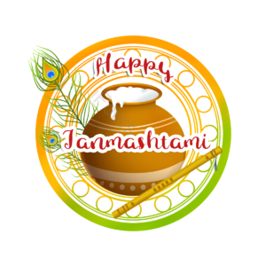 janmashtami 庆典 印度教 奶油 孔雀羽毛 长笛 喜庆的 节日